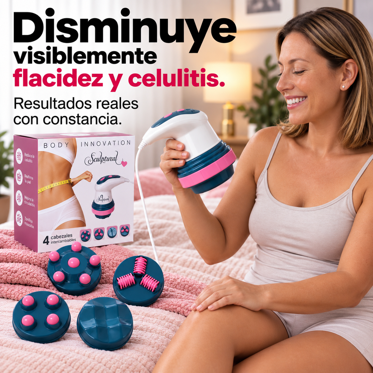 SlimTone™ Masajeador Profesional con Infrarrojo 4 en 1.